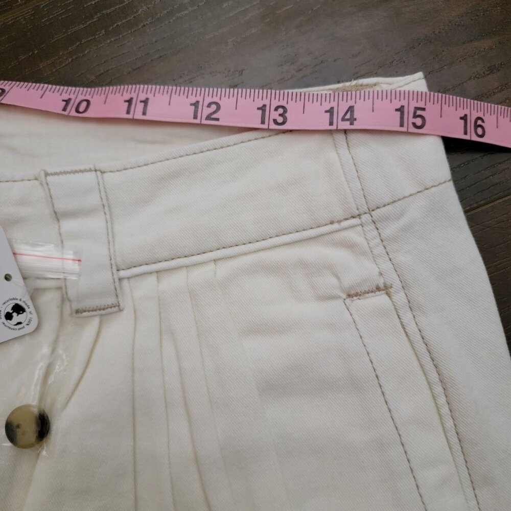 Free People Sadie A Line Long Trouser Shorts Tailored 90s Womens 8 Old Money - Picture 5 of 9